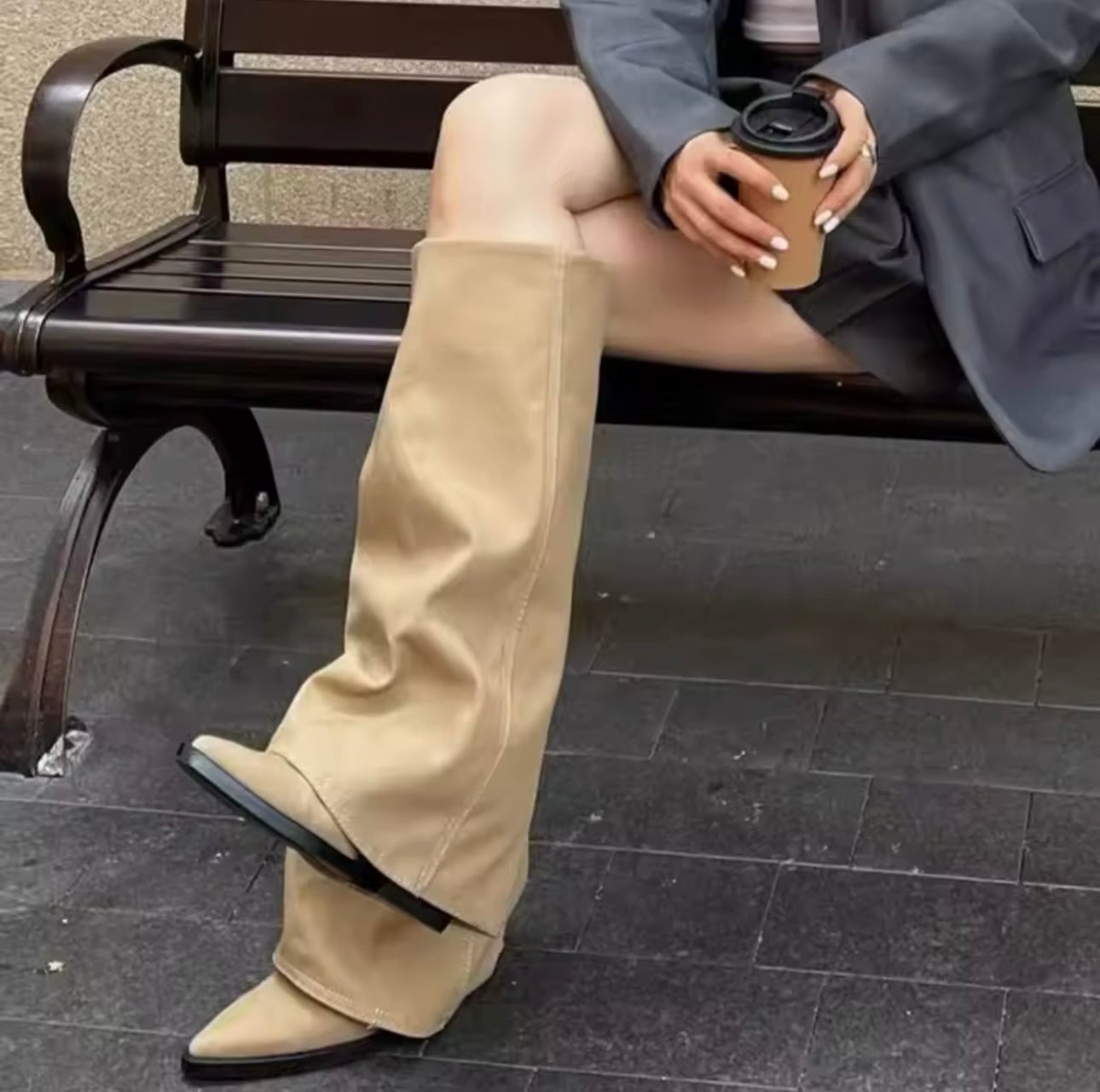 Chunk Leder Stiefel
