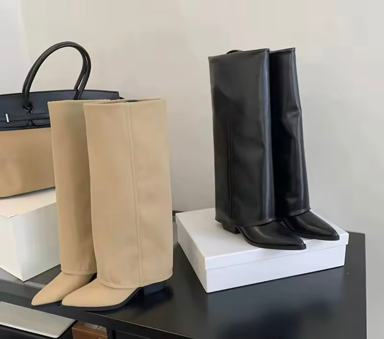 Chunk Leder Stiefel