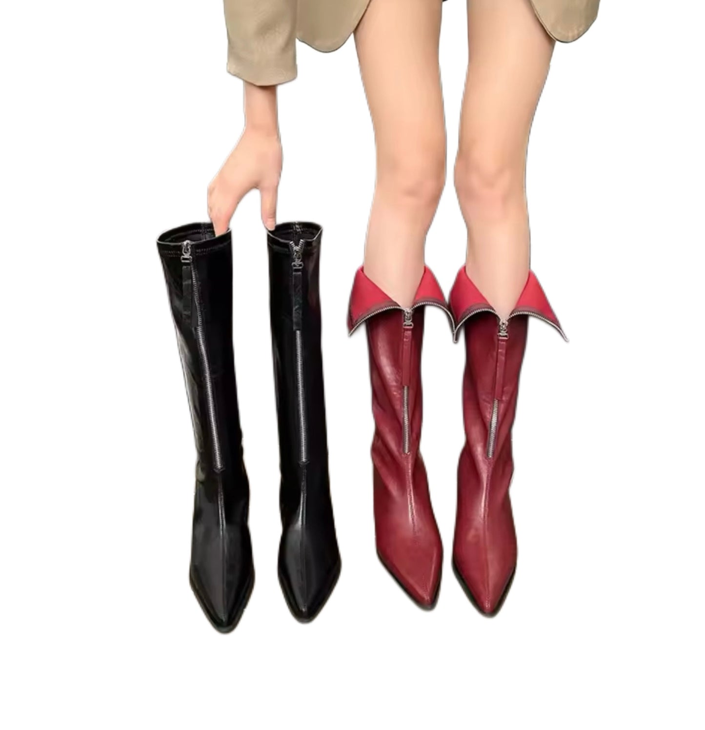 Stiefel mit Reißverschluss