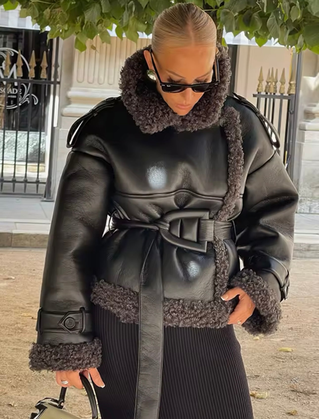 Gürtel Crop Jacke
