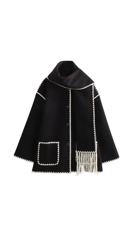 Chic Contrast Cardigan