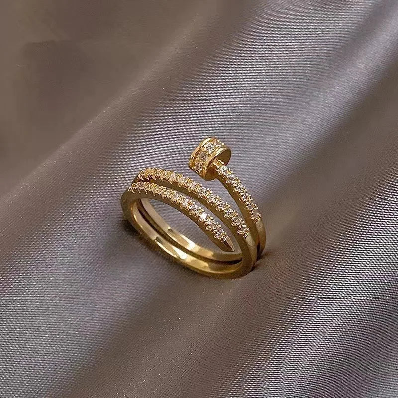Gold Zirconia Ring