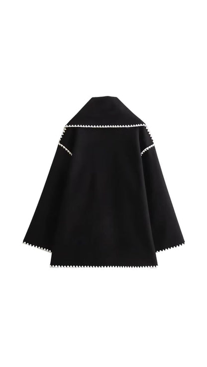 Chic Contrast Cardigan