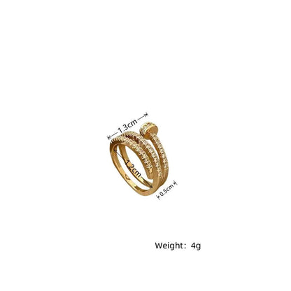 Gold Zirconia Ring